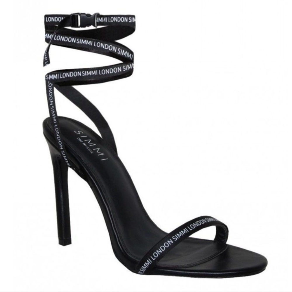 Simmi London Black Strappy Heels